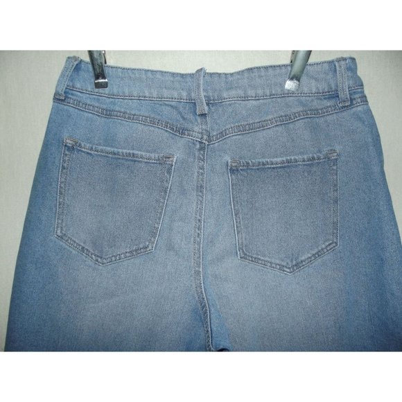 Rewash Jeans Super High Rise Wide Leg 11/30 x29" Womens Frayed Hem deconstructed - Picture 8 of 9